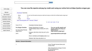 You can now file reports and pay by credit card using our online form ...