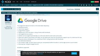 Google Drive for KODI - (available in the Kodi Add-on repository ...