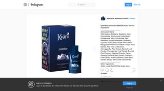 Benjamin Finch on Instagram: “Kyani Sunrise Ingredients Antioxidant ...