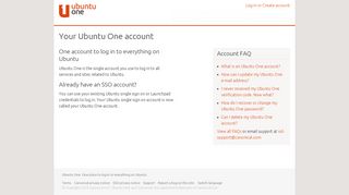Your Ubuntu One account - Launchpad - Login