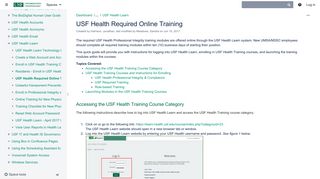 USF Health Required Online Training - USF IT and Health IT ...
