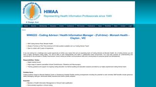 Monash Health - HIMAA