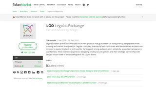 Legolas Exchange - ICO over - TokenMarket