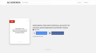 EXPLORING THE EDUCATIONAL QUALITY OF ONLINE ...