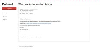 Welcome to Letters by Liaison - Pubmail