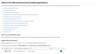 OAuth 2.0 for Microsoft Accounts (installed applications) - AfterLogic