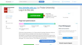 Access lms.latrobe.edu.au. La Trobe University: Log in to the site
