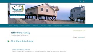 FEMA Online Training - Vanguard Emergency Management