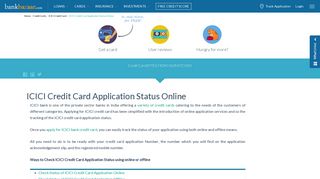 ICICI Credit Card Application Status Online - Track by Application ...