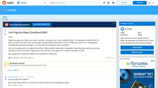 Can't log into https://localhost:5500 : oracle - Reddit