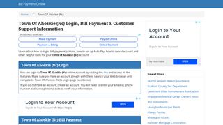 Town Of Ahoskie (Nc) - Bill Payment Online