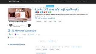 Lpmhprod3 saas infor rwj login Results For Websites Listing