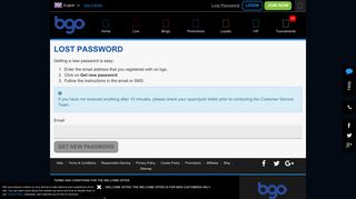 bgo | Lost Password - BGO Casino