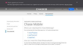 Chase Mobile® - Privacy and Security - Chase.com