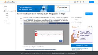 Facebook Login is not working even if I upgrade to https - Stack ...