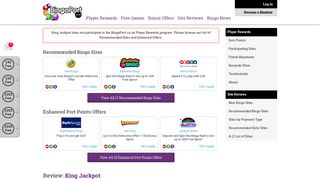 King Jackpot Review + Player Rewards | BingoPort