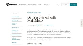 Getting Started with Mailchimp