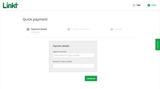 Enter payment details - Quick payment - Linkt