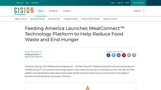 Feeding America Launches MealConnect™ Technology Platform to ...