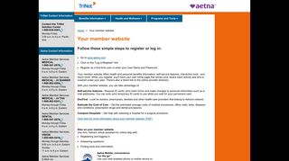 Your member website - TriNet Aetna