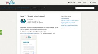 How do I change my password? – Virgin Pulse