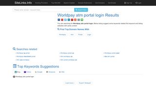 Worldpay atm portal login Results For Websites Listing - SiteLinks.Info