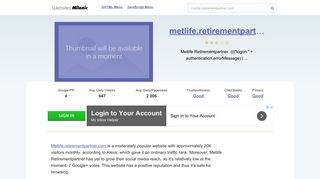 Metlife.retirementpartner.com website.