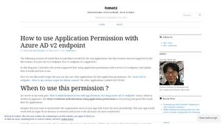 How to use Application Permission with Azure AD v2 endpoint - tsmatz