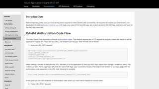 AAD OAuth2 Flows - Application Insights REST API