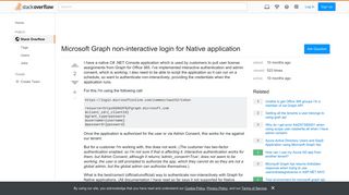 Microsoft Graph non-interactive login for Native application - Stack ...