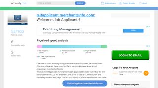 Access mitapplicant.merchantsinfo.com. Welcome Job Applicants!
