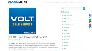 Easily access the Volt ESS Login (Employee Self Service) Portal