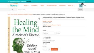 Healing the Mind – Alzheimer's Disease – Thinking Patents (2008 to ...