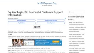 Equiant Login, Bill Payment & Customer Support ... - myBillPayment
