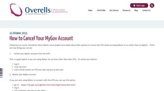 Cancelling Your MyGov Account - Overells, Accountants and ...