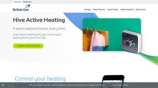 Hive Heating Control - Smart Wireless Thermostat - British Gas