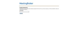 MeetingBroker: Forgot Password