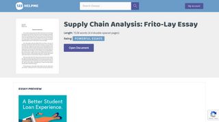 Supply Chain Analysis: Frito-Lay Essay -- salty snacks, coolcargo, fres