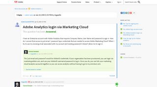 Adobe Analytics login via Marketing Cloud | Adobe Community ...