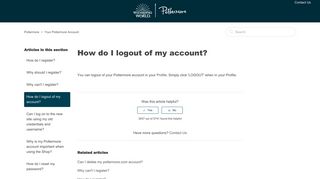 How do I logout of my account? – Pottermore