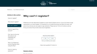 Why can't I register? – Pottermore