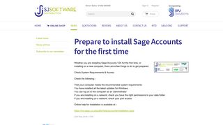 Prepare to install Sage Accounts for the first time - SJ Software