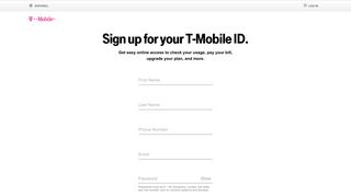 T-Mobile ID | Sign Up - My T-Mobile