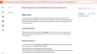 UCLA Extension Canvas Resources for Instructors
