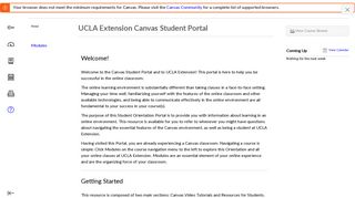 UCLA Extension Canvas Student Portal