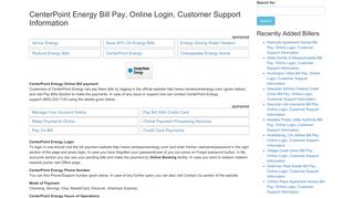 CenterPoint Energy Bill Pay, Online Login, Customer Support ...