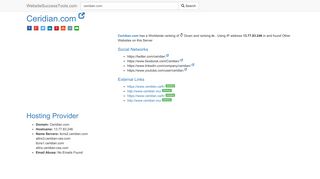 Ceridian.com Error Analysis (By Tools) - Website Success Tools