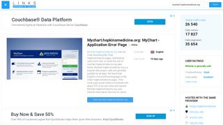 Visit Mychart.hopkinsmedicine.org - MyChart - Application Error Page.