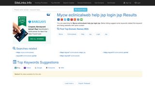 Mycw eclinicalweb help jsp login jsp Results For Websites Listing