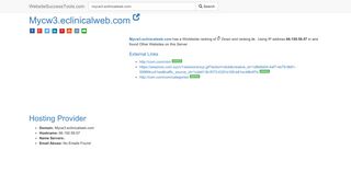 Mycw3.eclinicalweb.com Error Analysis (By Tools)